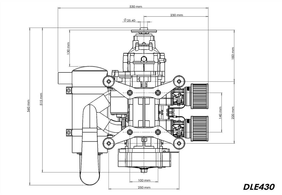 двигатель DLE 430 схема 2